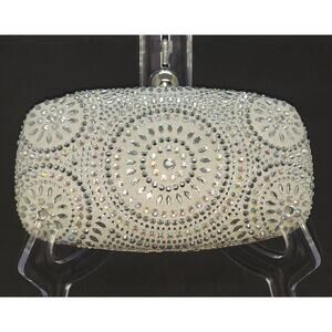 Mieka Boutique Crystal Embellished Hard Side Evening Clutch/Crossbody